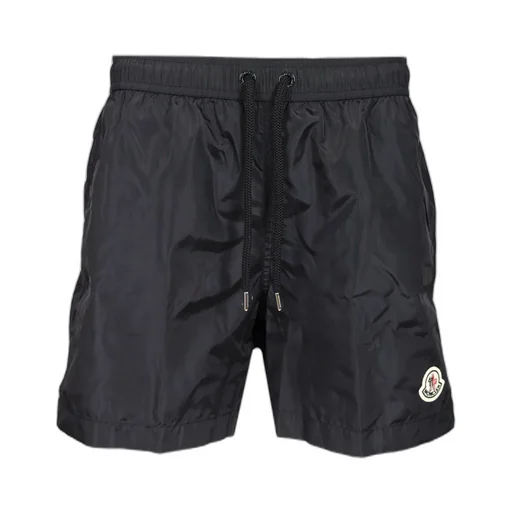 Logo Patch Detail Elastic Waist Swim Shorts