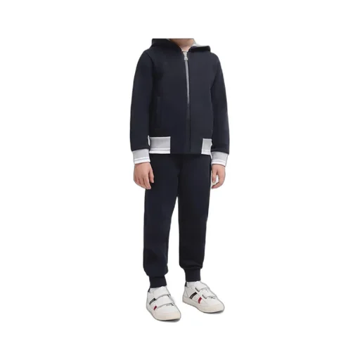 Stripe-Trimmed Cotton Zip-Up Hoodie