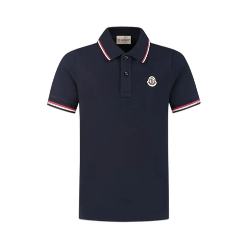 Logo Patch Strip-Trim Polo Shirt