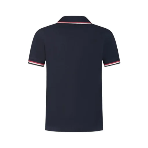 Logo Patch Strip-Trim Polo Shirt