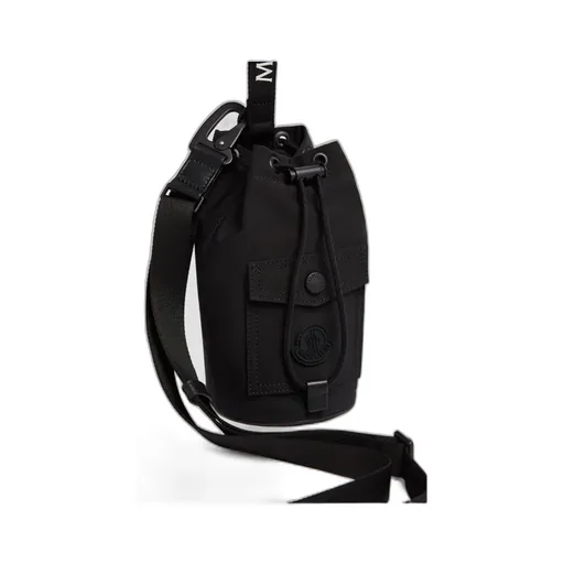 Logo Patch Drawstring Bucket Bag
