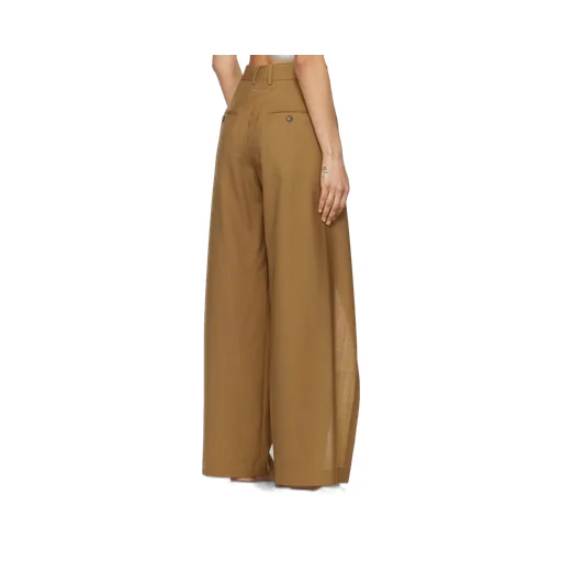Tie-Fastened Flared Trousers