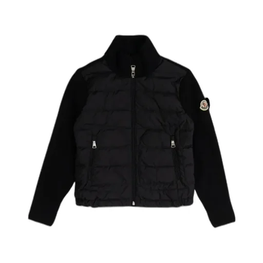 Logo Patch Quilted Front Cardigan