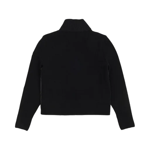 Logo Patch Quilted Front Cardigan