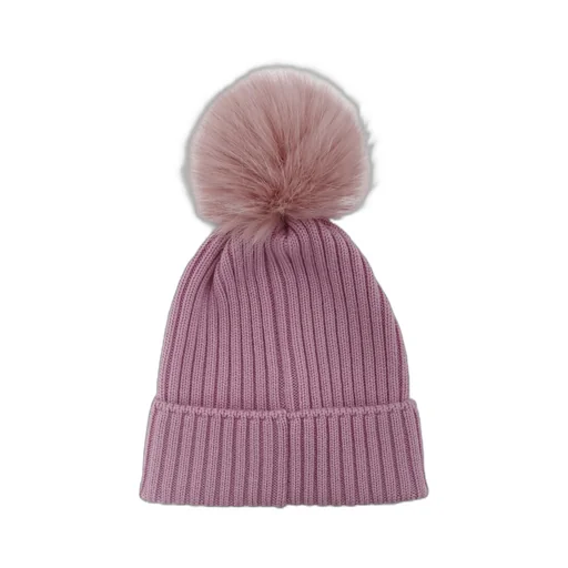 Faux Fur Pom Pom Beanie