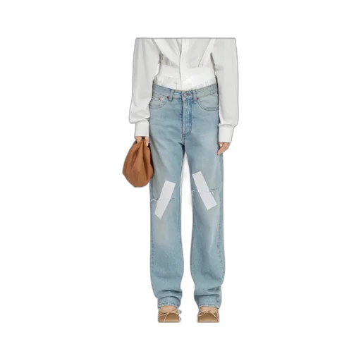 Distressed Taped Jeans