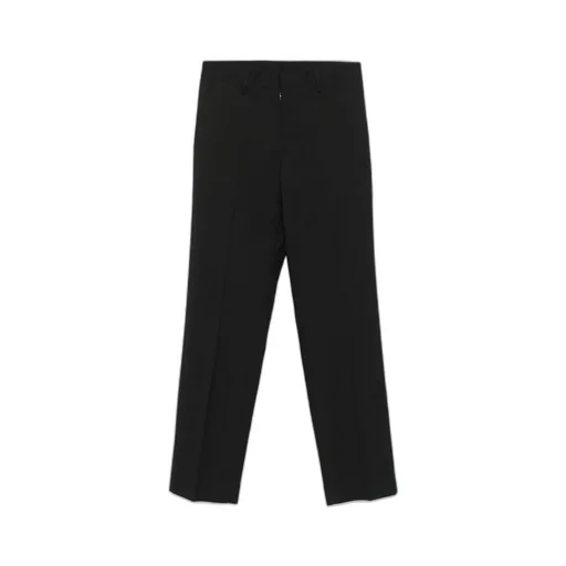 Numbers-Motif Straight-Leg Trousers