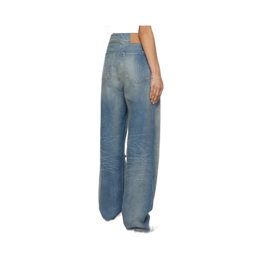 Distressed Washed Denim Jeans