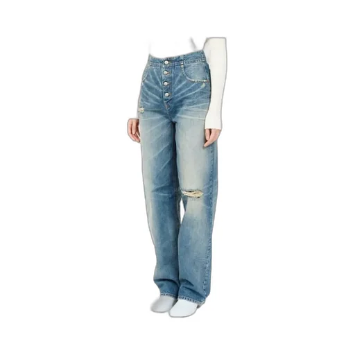 Distressed Washed Denim Jeans