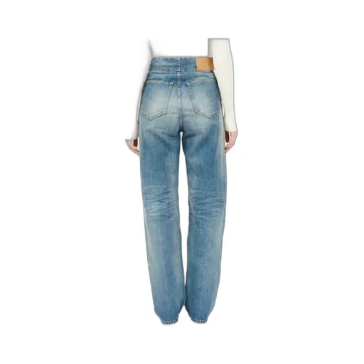 Distressed Washed Denim Jeans
