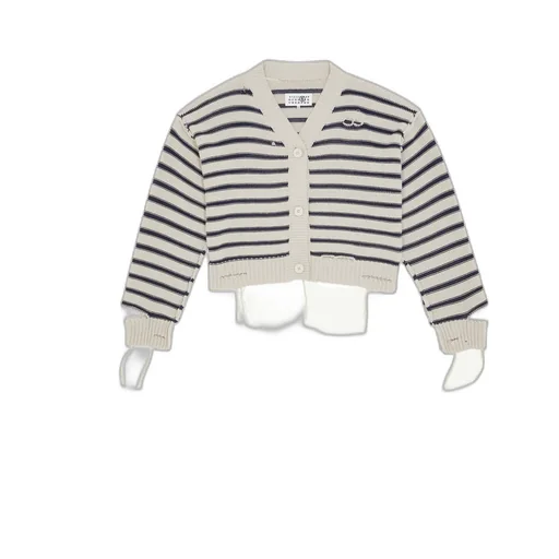 V-Neck Distressed Cardigan
