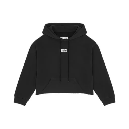 Numbers-Motif Drawstring Hoodie