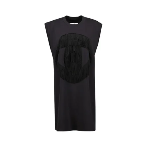 Cap Sleeved Fringed Dress