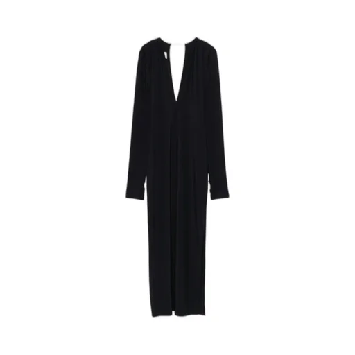 V-Neck Long-Sleeved Dress
