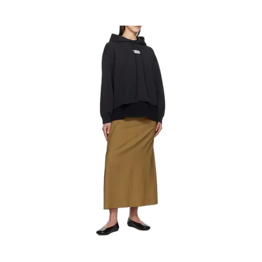 Numbers-Motif Drawstring Hoodie