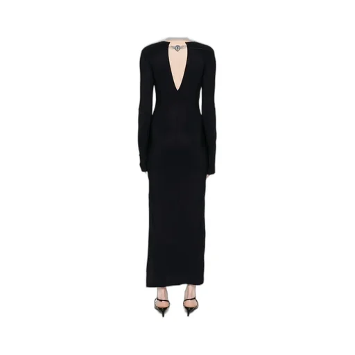 V-Neck Long-Sleeved Dress