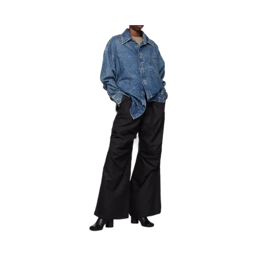 Wide-Leg Padded Pants