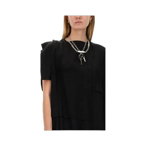 Single-Sleeved Crewneck Maxi Dress