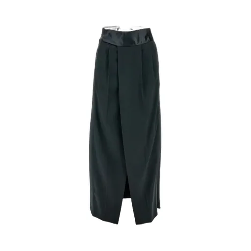 Pleat-Detailing Maxi Skirt