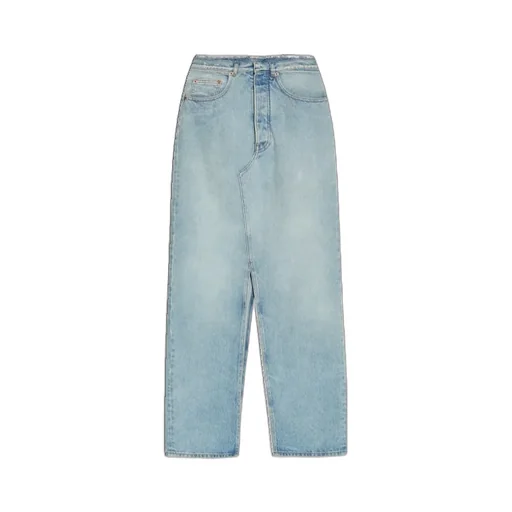 Frayed Maxi Denim Skirt