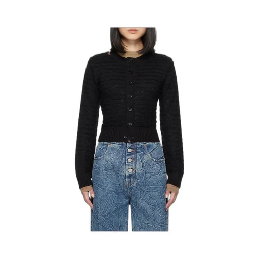 Rough Knitted Long-Sleeved Cardigan