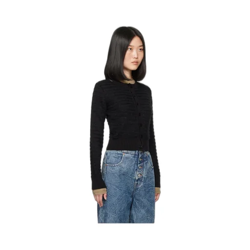Rough Knitted Long-Sleeved Cardigan