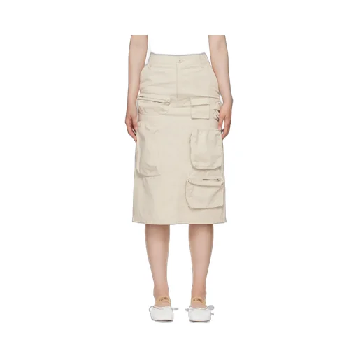 Single Stitch-Logo Midi Cargo Skirt