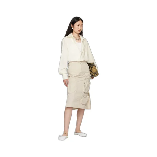 Single Stitch-Logo Midi Cargo Skirt