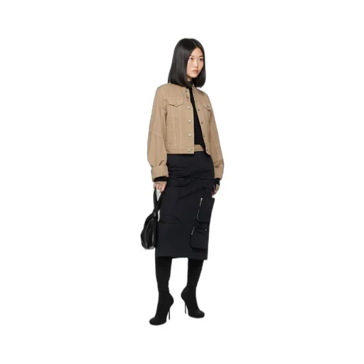 Single Stitch-Logo Midi Cargo Skirt