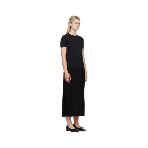 Pleated Maxi Jersey Dress