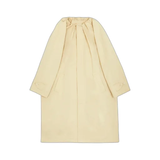 Gathered Neck Trench Coat