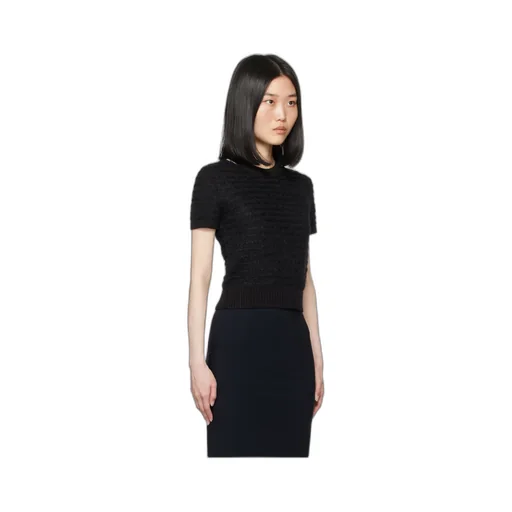 Rough Knitted Short-Sleeved Sweater