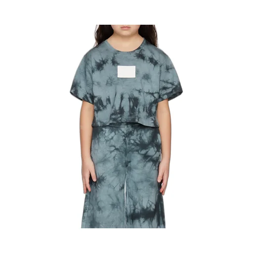 Tie-Dyed Round-Collar T-Shirt