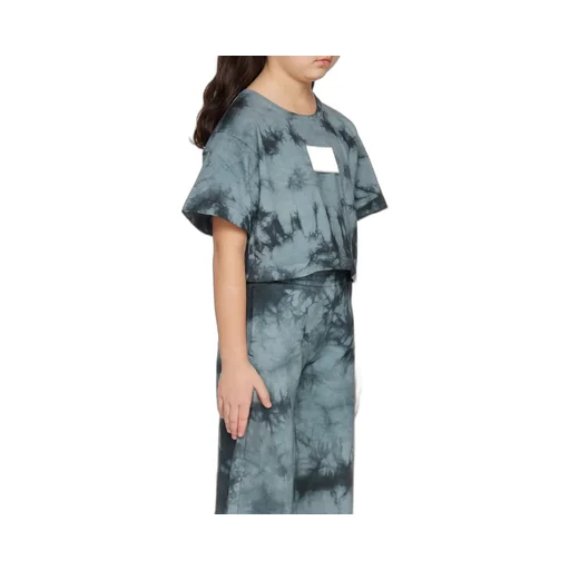 Tie-Dyed Round-Collar T-Shirt