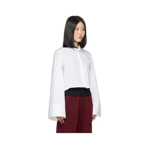 Wide-Sleeved Cropped Shirt