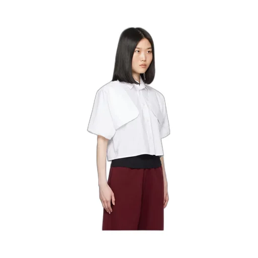 Wide-Sleeved Cropped Shirt
