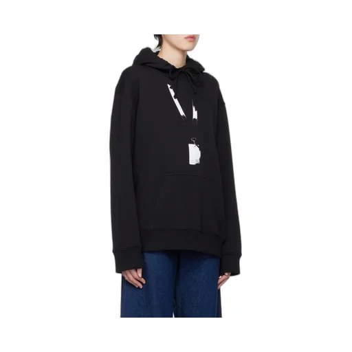 Logo Printed Long-Sleeved Hoodie