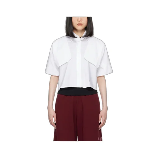 Wide-Sleeved Cropped Shirt