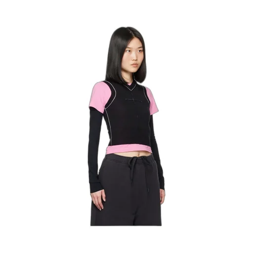 Piped Knit Top