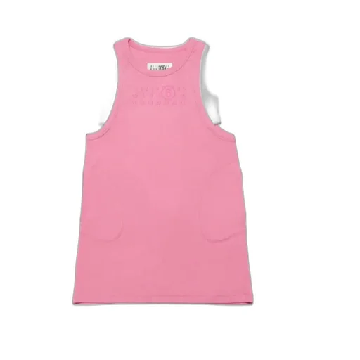 Logo Printed Double-Layered Sleeveless Dress