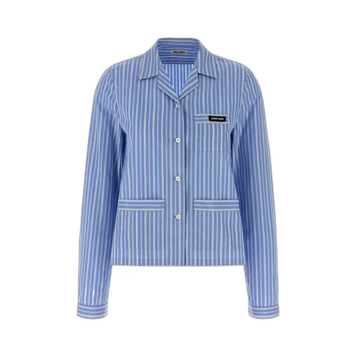 Striped Poplin Pajama Shirt