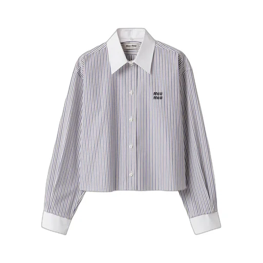 Logo-Embroidered Striped Shirt