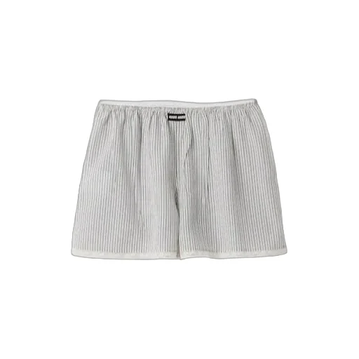 Logo-Patch Striped Shorts