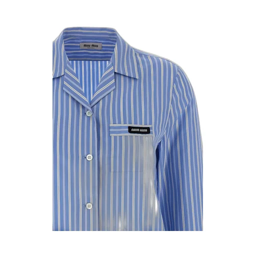 Striped Poplin Pajama Shirt