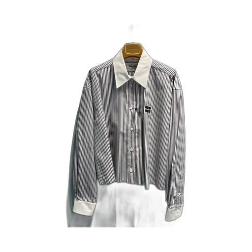 Logo-Embroidered Striped Shirt