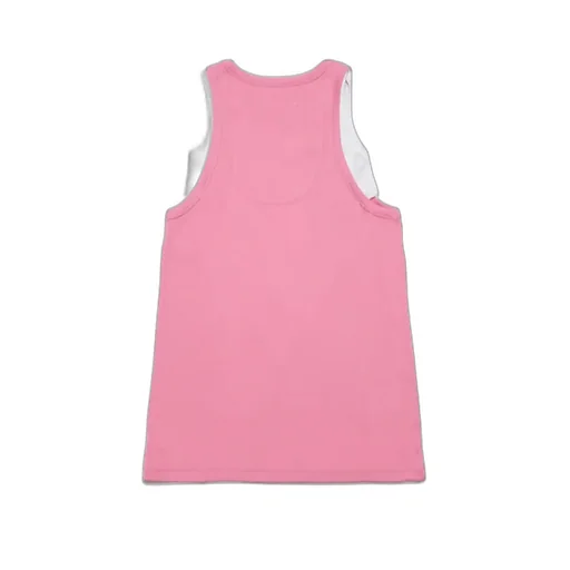 Logo Printed Double-Layered Sleeveless Dress
