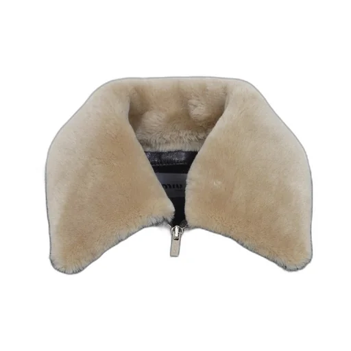 Chevron Blouson Jacket With Shearling Collar