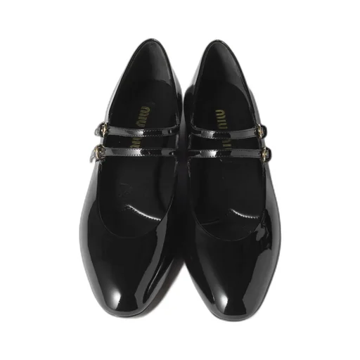 Patent Leather Slingback Pumps With Buckles