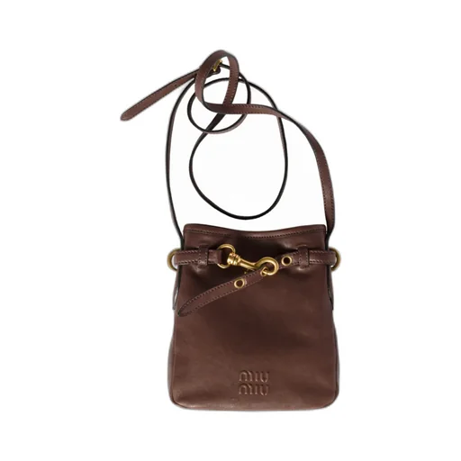 Embossed-Logo Leather Pouch