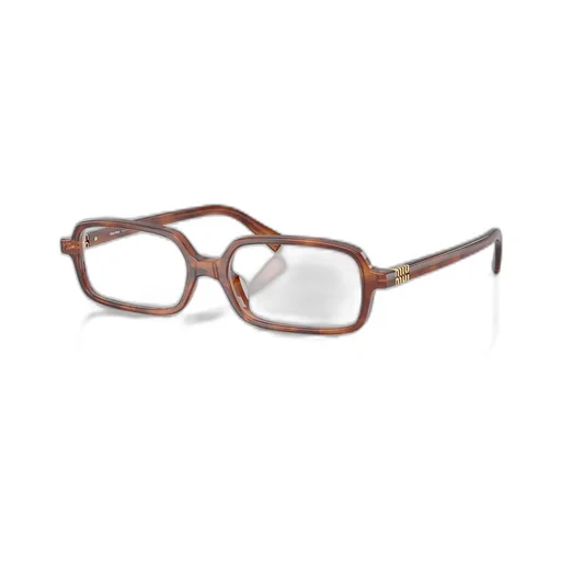 Tortoiseshell-Pattern Rectangle-Frame Glasses